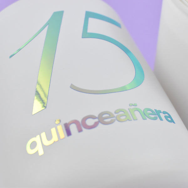 Quinceañera Candle - Rainbow