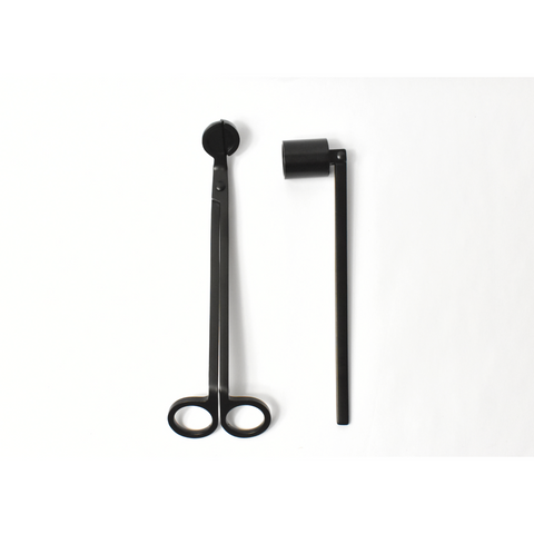 Candle Snuffer + Trimmer Set - Matte Black