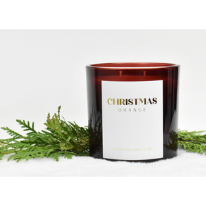 Christmas Orange Candle - Red