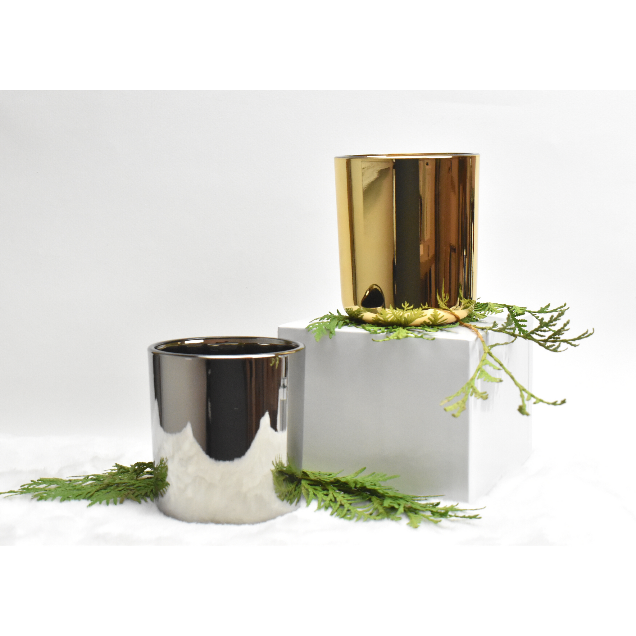 Gold and Metal Holiday Candles